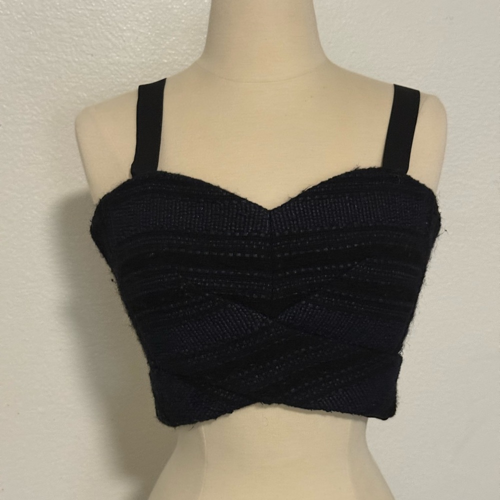 Rebecca Minkoff Black/Blue Knit Top